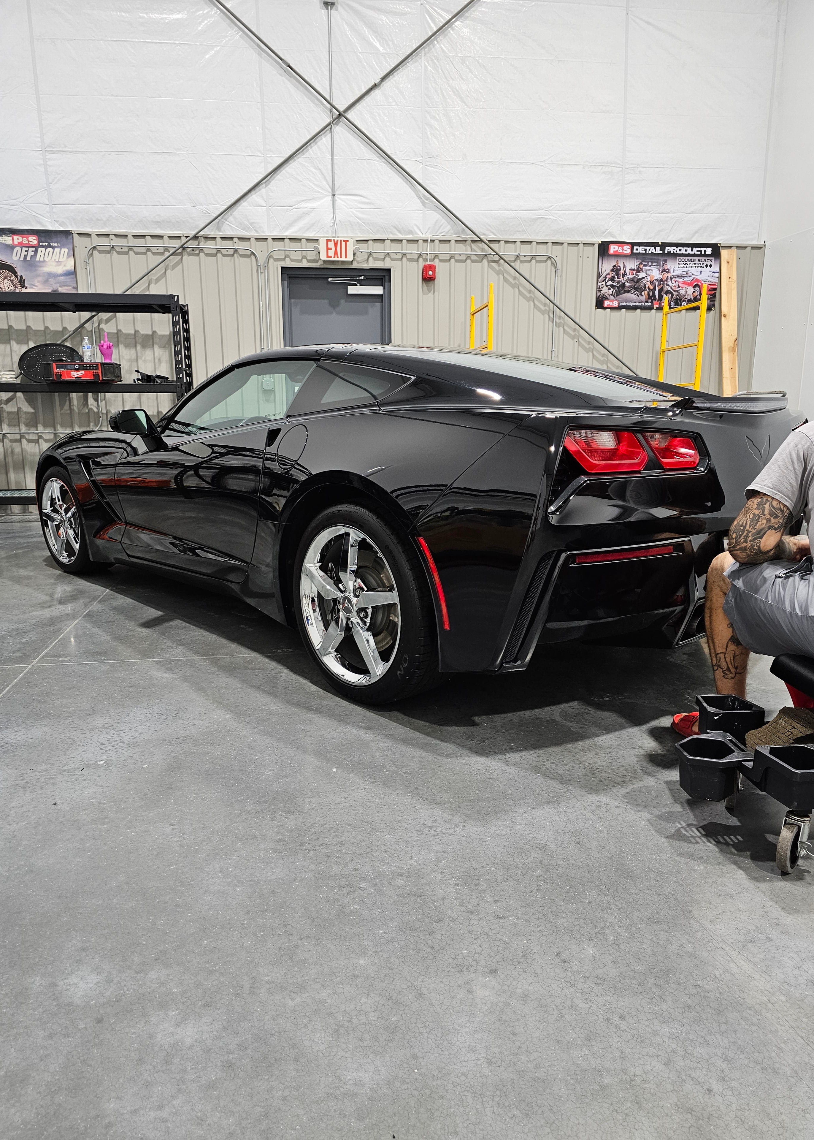 After — Black Corvette — Show Car Correction